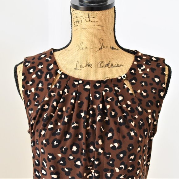 NEW! Tommy Hilfiger Animal Print Pleated Top. - Picture 5 of 8